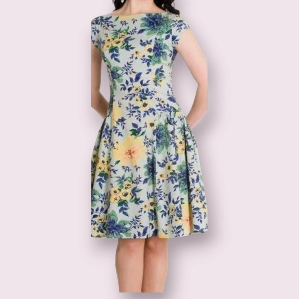 Hell Bunny Vixen Dress In "Hope"